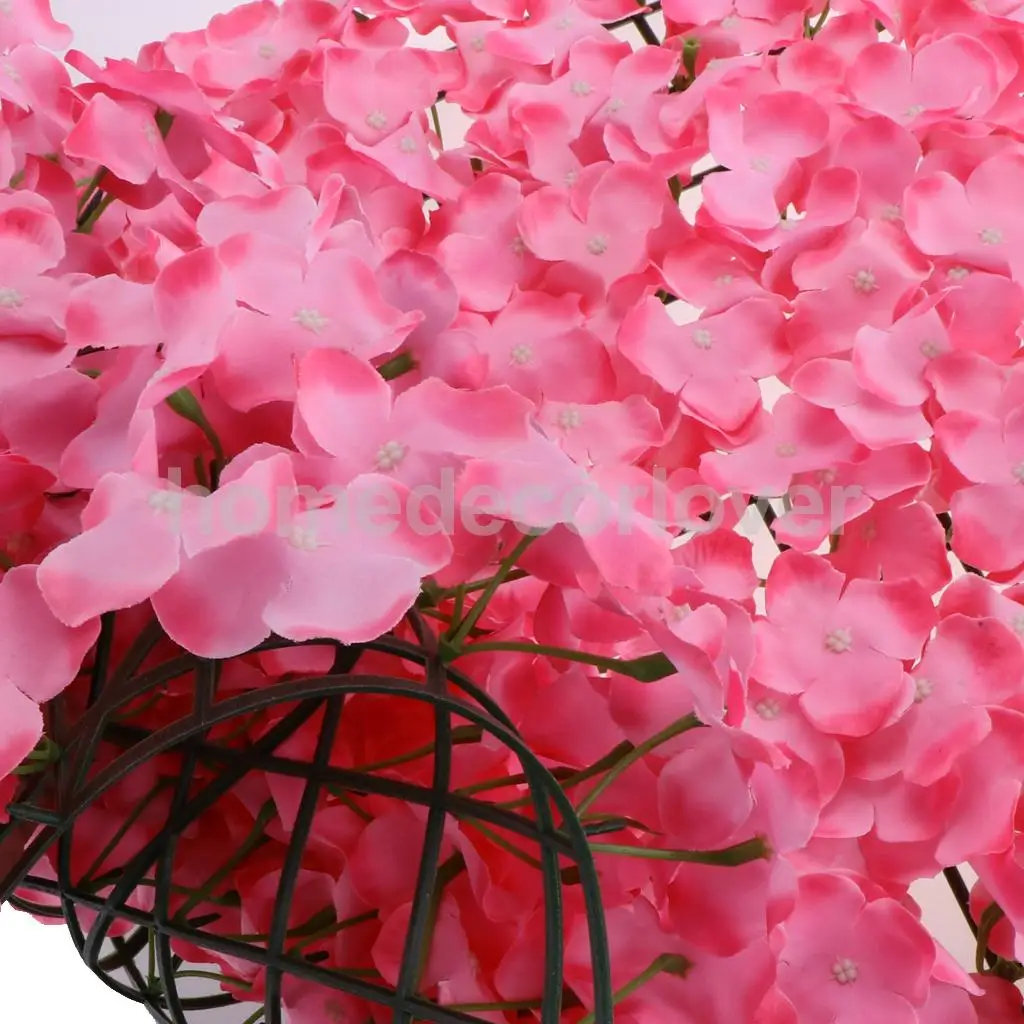 Upscale Artificial Flower Wall Panel Hydrangea Floral Carpet for Wedding Home Garden Shop Store Decoration