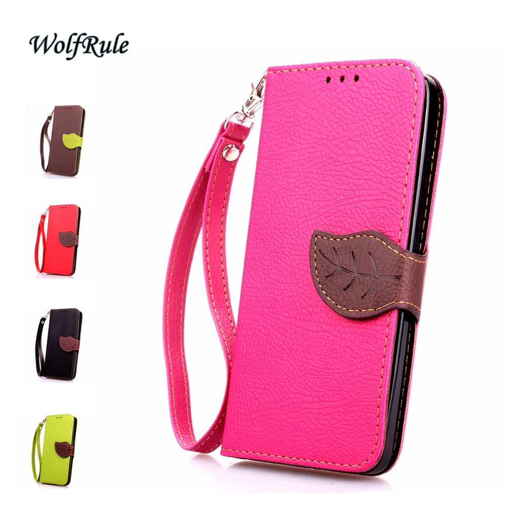 WolfRule Leaf Case Huawei Y600 Cover Luxury Women's Style Flip PU Leather &amp TPU Handbag For With Card Slot | Мобильные