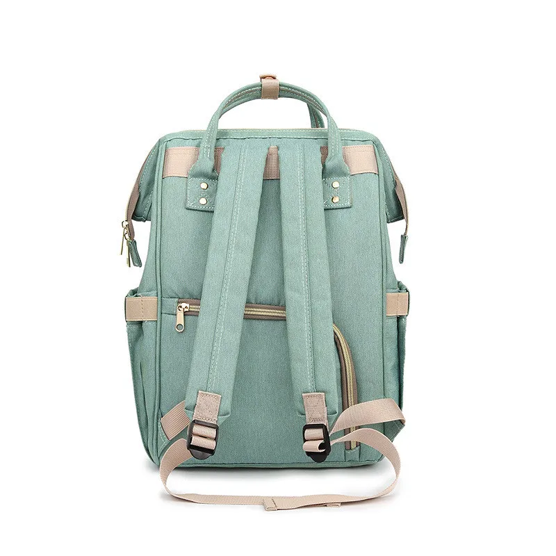Graffiti Printing Retractable Handle Tablet Bag Inside Patch Pocket Landscape Pattern Insulation Mother Diaper Backpack15