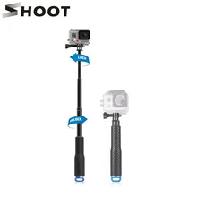 Стрелять 19-49 см Портативный палка для селфи продлить монопод для GoPro Hero 6 5 4 HERO5 сеанса Xiaomi Yi 4 К SJCAM SJ4000 Экен H9 Камера