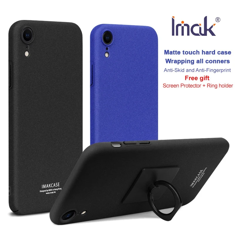 IMAK For iPhone XR Case Cover Hard PC Phone Cover Stand