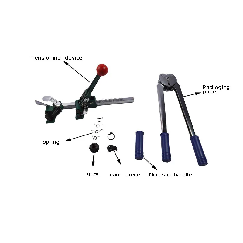 

Manual Poly Strap Tensioner Cutter Crimper Complete Banding Packaging Tool Set Sealer Hand Tool Packaging Machine