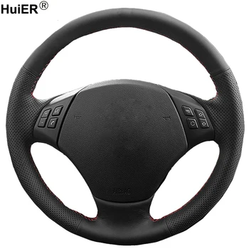 

HuiER Hand Sew Car Steering Wheel Cover Funda Volant For BMW E90 320 318i 320i 325i 330i 320d X1 328xi 2007 Non-slip Car Styling