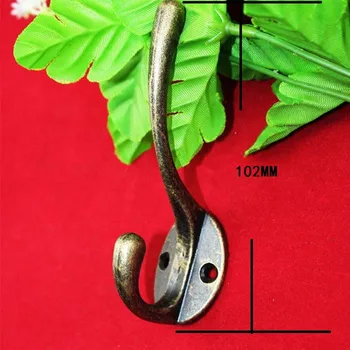 

Large Wall Hooks,Clothes Hat Bathroom Apartments Hook With 2 Holes,Zinc Alloy,Bronze Tone,102mm,1PC