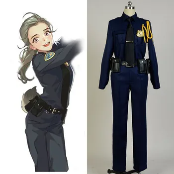 

Rabbit Judy Hopps Uniform Halloween Cosplay Costume Badge+Bag+Belt+Coat+Hat+Pants+Tie+Rabbit Headwear Full Set Costume
