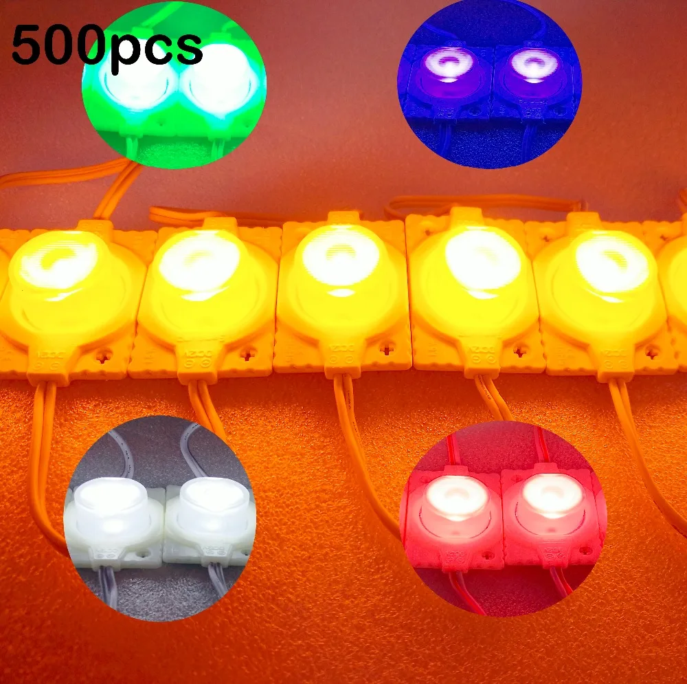 

FREE DHL 500pcs/lot,Epistar chip 1.5 W LED Module 1 LED with lens 30 degree,DC12V advertising/billboard light