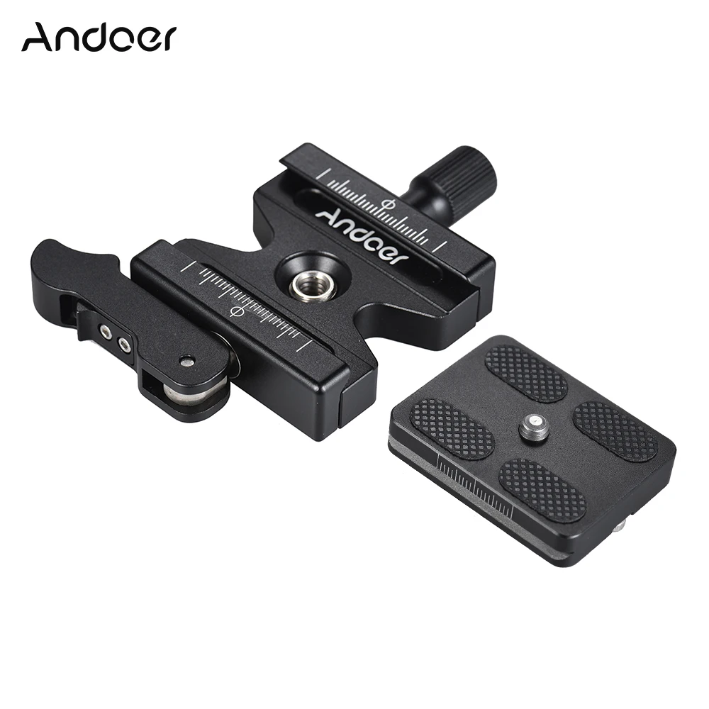 

Andoer CL-50LS Quick Release Clamp and Quick Release Plate Release Plate Ball Head Tripod for Arca Swiss