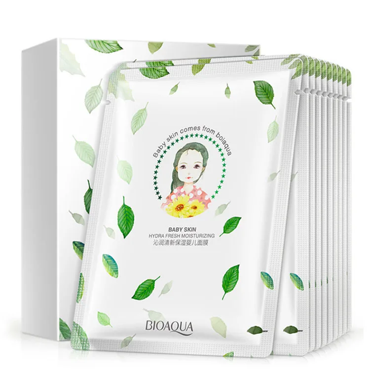 

10Pcs bioaqua Fresh Moisturizing Baby Mask Moisturizing Whitening Moisturizing Oil Control Moisturizing Tablet Mask Facial Care
