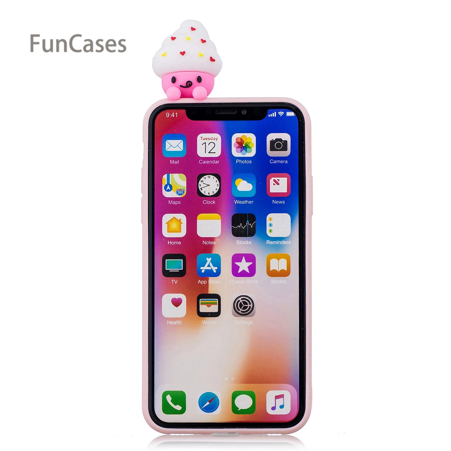 Милый телефон с единорогом чехол для iPhone X Мягкий ТПУ защитный телефона винтажный