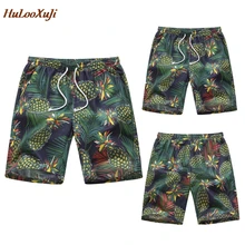 HuLooXuJi мужские летние шорты модные повседневные брендовые дышащие удобные пляжные шорты Гавайского стиля с принтом размеры США: S-4XL