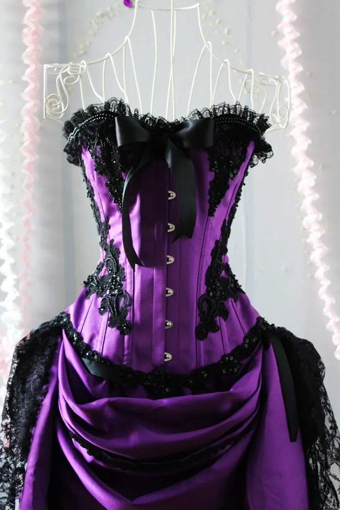 Short Purple Prom Dresses Purple Corset Dress For Graduation 2014 (4)