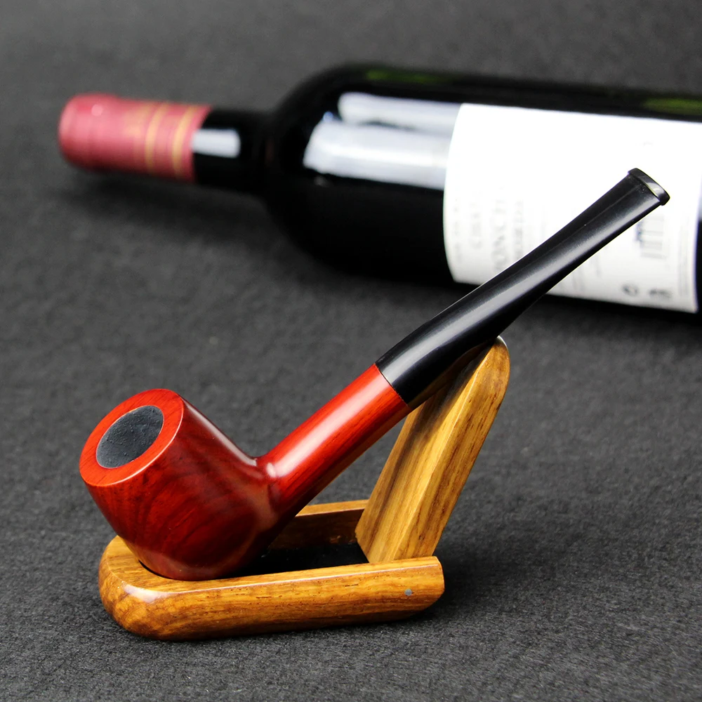 

High Quality Red Sandal Wood Pipe with 10 tools 9mm Filter Smoking Pipe Tobacco Pipe Handmade Wooden Pipe Smoke Accessory