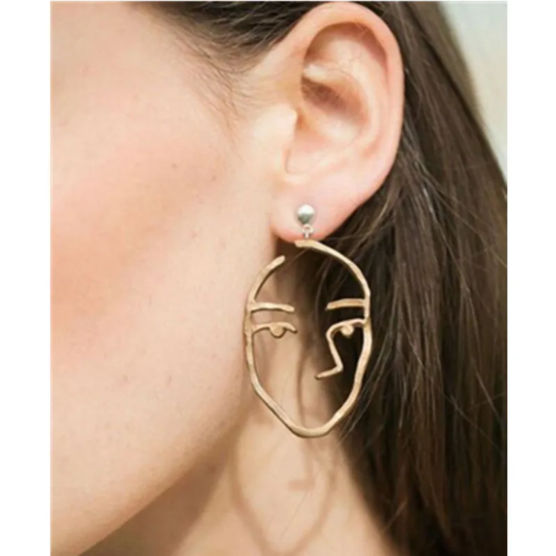 

Vintage Gold / Silver Full Open House Sister Earrings Earrings Statement For Women Bijoux