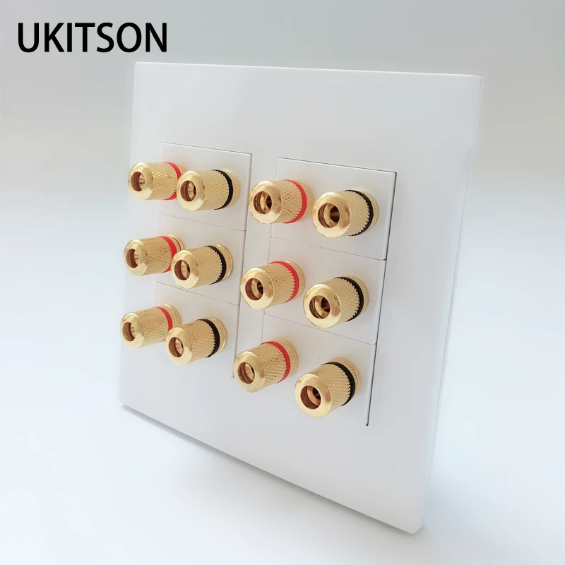 12 Ports Banana Sound Box Speaker Wall Plate 120mm Hifi System