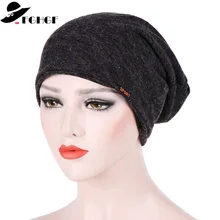 FGHGF двухслойная мягкая хлопковая шапка Толстая шапка теплая шапка s однотонные зимние шапки для женщин мужские шапочки Мужская Женская кепка chemo