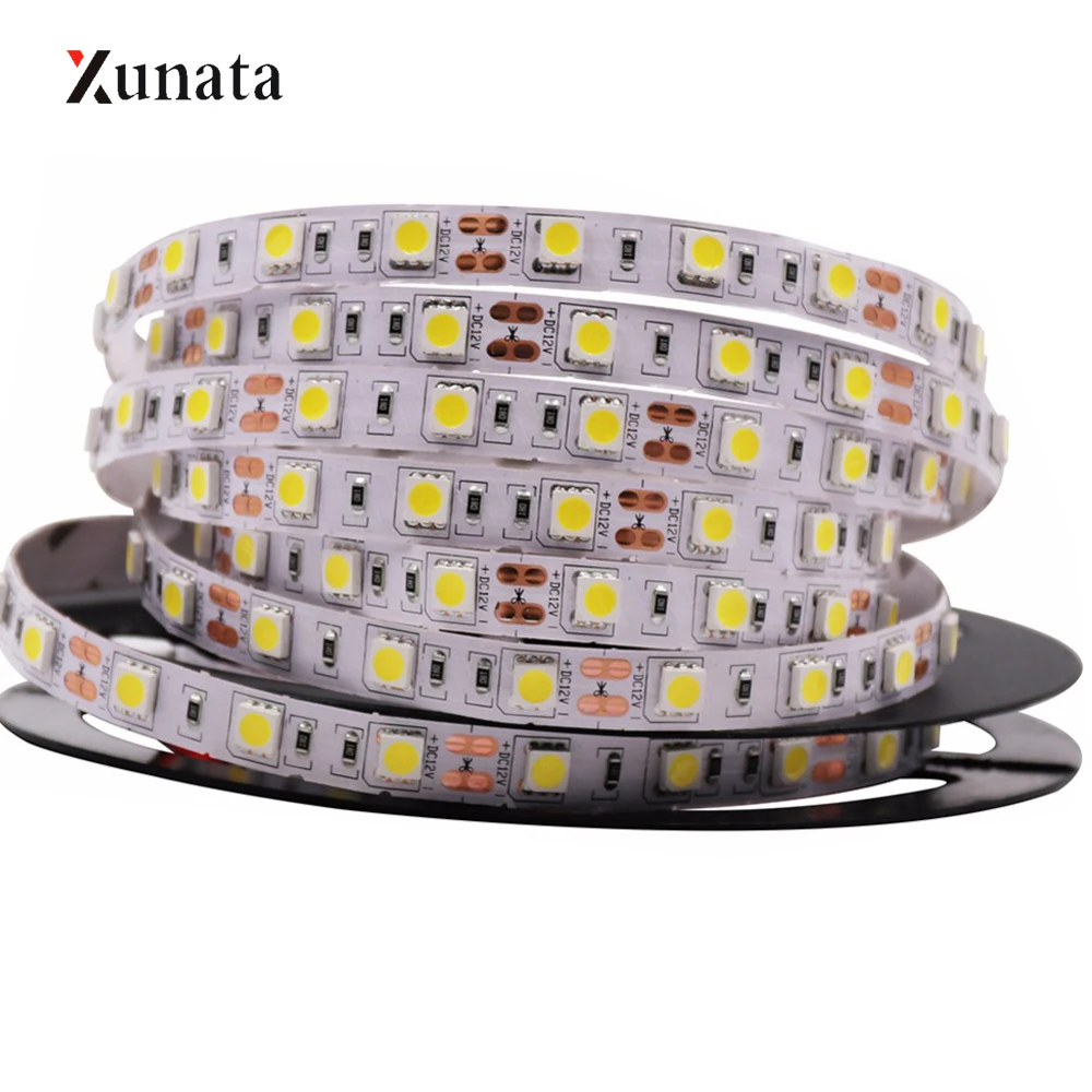 

5m 12V 5050 60leds/m LED Strip Light Flexible Led Tape Waterproof Led Ribbon White Warm White RGB RGBW RGBWW Led Light Strip