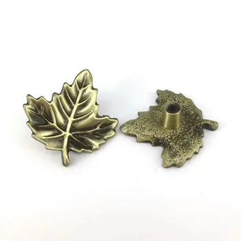 

6PCS Green Bronze Drawer Knob Leaf Shaped Cupboard Wardrobe Door Handle Pull Zinc Alloy Cabinet Handle