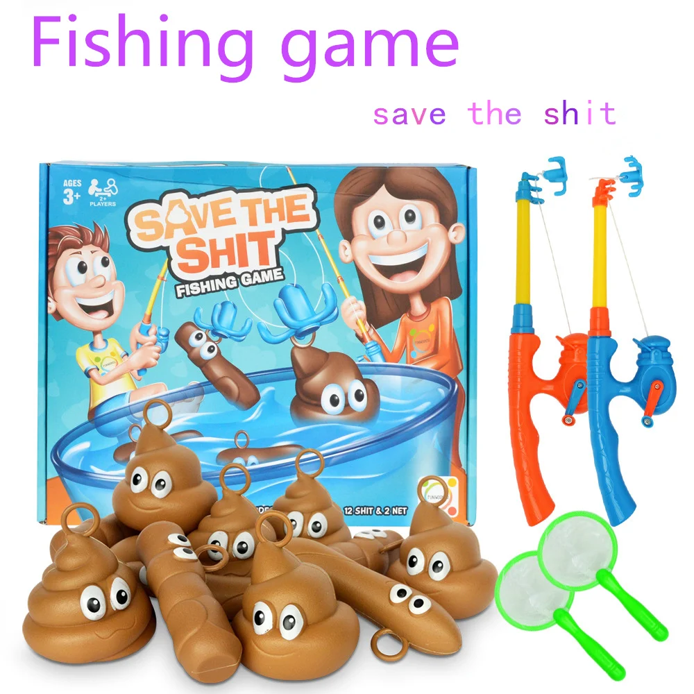Classic Fishing Rescue Poop Indoor and Outdoor Sports Battle Toys Portable Desktop Intellectual Parent-Child Interactive Game 3