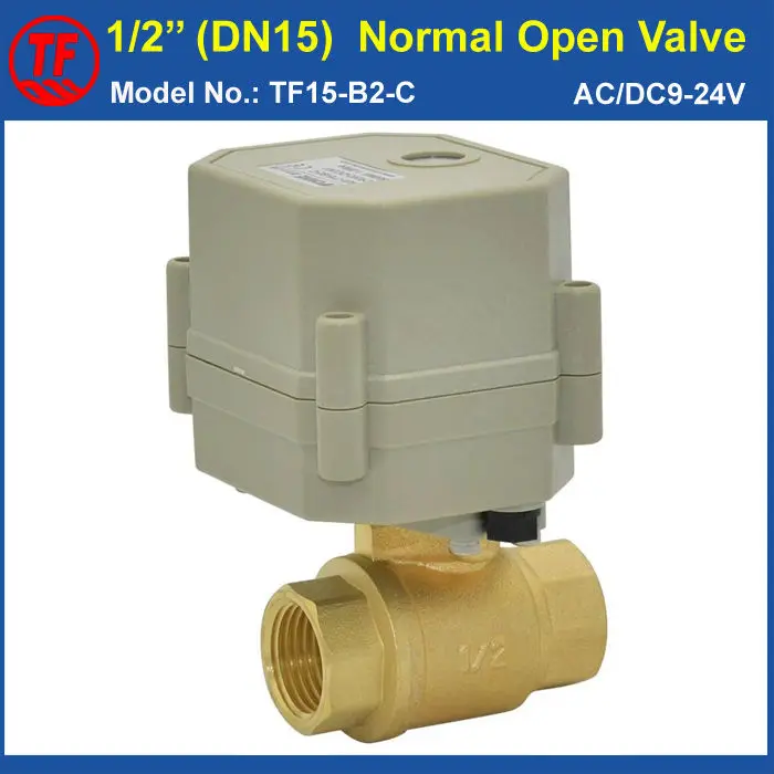 

AC/DC9-24V 1/2'' (DN15) Normal Open Valve TF15-B2-C 2 Wires Non-Spring Return Type Can Replace Solenoid valve IP67/CE
