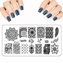 Много stamp польский Кружева Цветов Nail Art Шаблоны Изображение Высокого Качества Пластины Из Нержавеющей Стали Изображения DIY Ногтей Штамповки Пластины Красоты