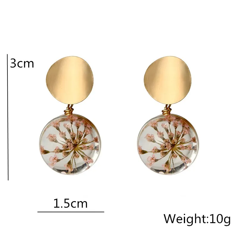 Glass ball earrings