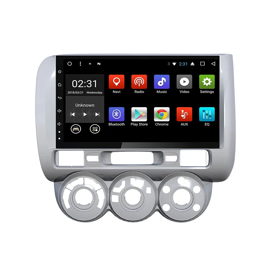 Top Asvegen 10 inch 2din Android 7.1 HD Otca Core Car Navigation Stereo Multimedia Player Auto GPS Radio For Honda City & Everus 2