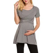 Бандажные топы для беременных, летние рубашки для грудного вскармливания, одежда для кормления, Майки для кормящих мам