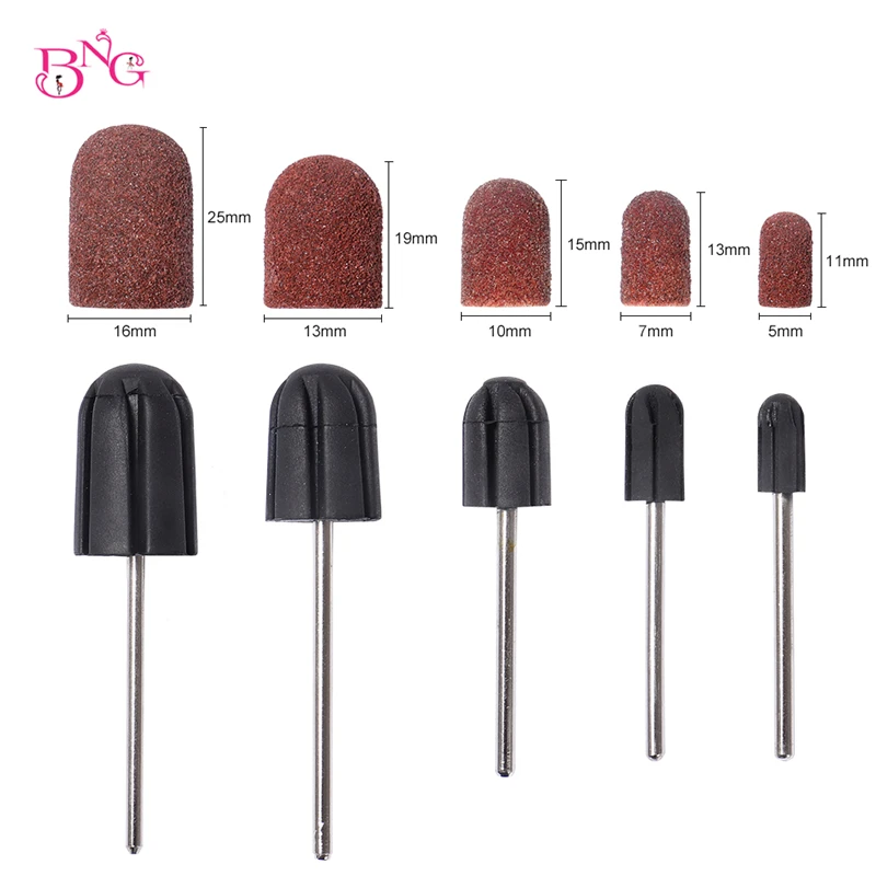 BNG Professional Rubber Sanding Bands Drill Bit Match Nail Cap Accessrry Electric Burr Manicure Pedicure Art Tools | Красота и