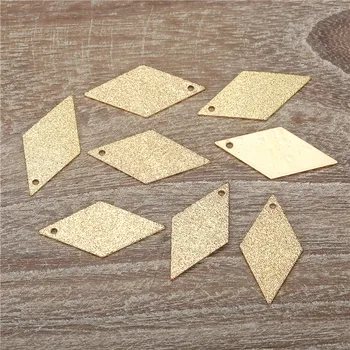 

50PCS/lot Geometric Series Prismatic Gold Silver Color Brass Charms Pendants Stardust Blank Stamping Tag Fit Jewelry Making