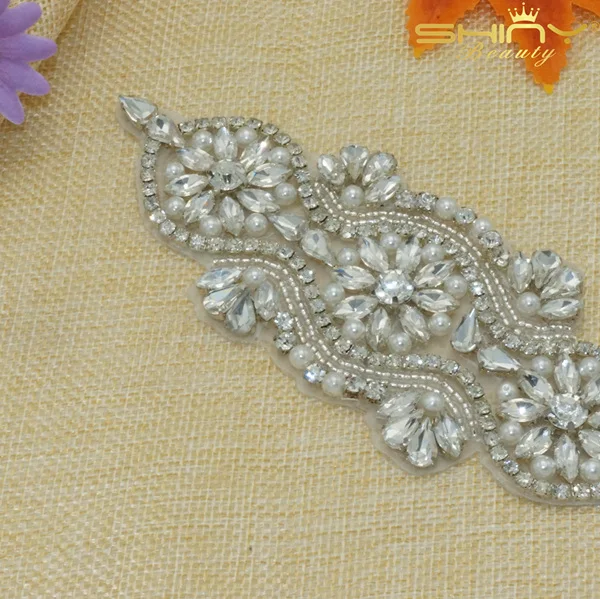 Rhinestone Applique Bridal Belts with Rhinestones Wedding Sash Bridal Belts Beaded Belts for Wedding Dresses-C0807