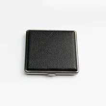 Черный Кожаный Портсигар Дело удержание за 20 сигарет