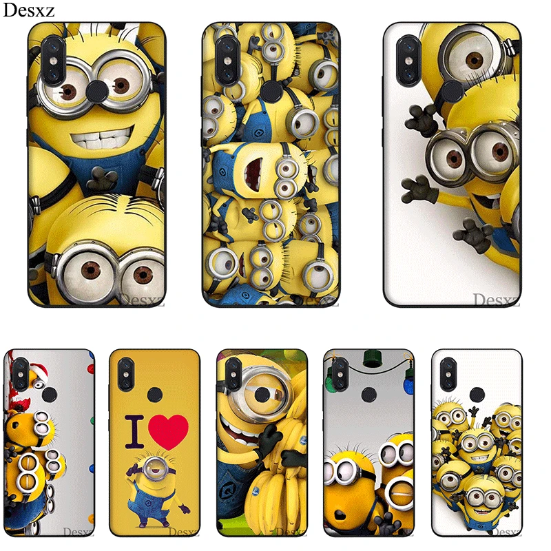 

Mobile Phone Case For Xiaomi Mi MAX 3 6 8 A2 Lite A1 A2 5X 6X F1 9 SE Silicone Cover Minion Case Cover Bag Shell Casing