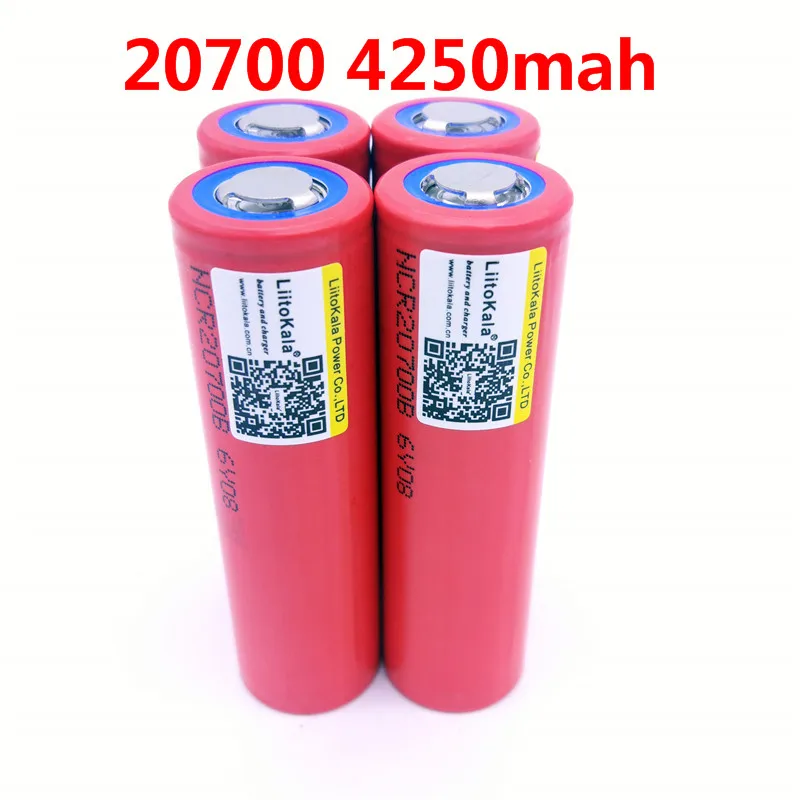 Liitokala 4PCS 20700B 20700 4250mAh battery NCR20700B high rate battery cell 20A 20700