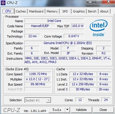 Оригинальный процессор Intel ЦП Xeon ES version e5 v3 QFSA E5 2670V3 2 20 ГГц 30M 12 CORES 22NM 2670V3|e5-2670 v3|intel