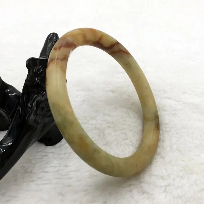 

FREE SHIPPING>>>@@ A-726 Vintage Chinese Beautiful Grade A Natural Brown Jade Bangle Bracelet 61mm NEW