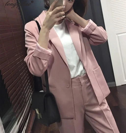 Brand Women 2 Pieces Sets Womens Business Suits black Pants Suit Formal OL Business Suit Long Sleeve trouser suit Brand Women 2 Pieces Sets Womens Business Suits black Pants Suit Formal OL Business Suit Long Sleeve trouser suit