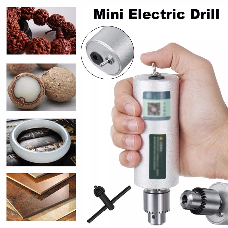 

Mini Micro Hand Portable Handheld Electric Drill Chuck Kit For Grinding Cutting