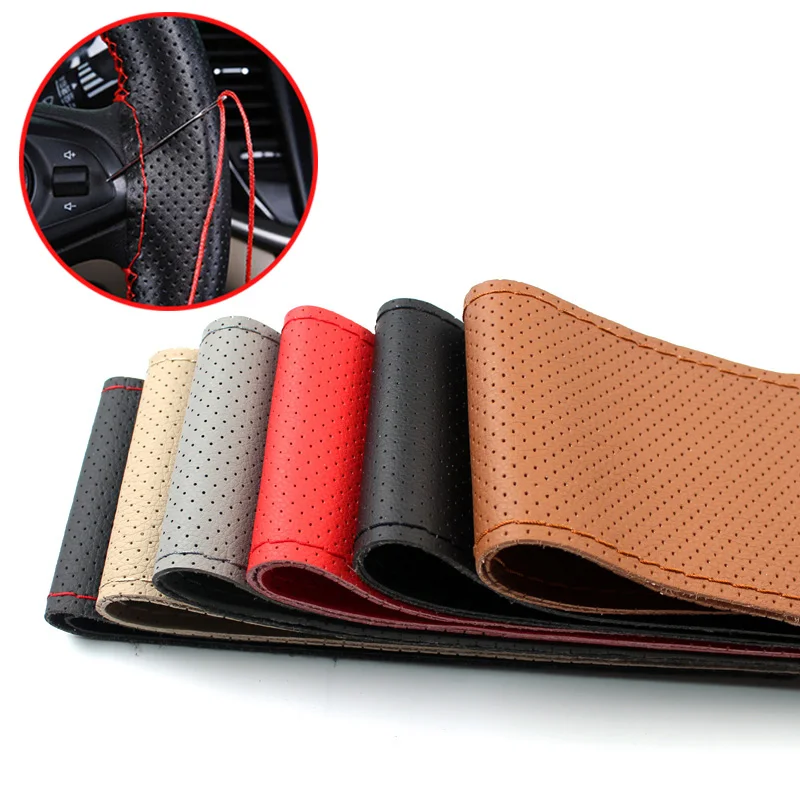 XYWPER Car Steering Wheel Cover Braid on the Steering Wheel Micro fiber Leather Skid-Proof Diameter 36cm 38cm Auto Car-styling XYWPER Car Steering Wheel Cover Braid on the Steering Wheel Micro fiber Leather Skid-Proof Diameter 36cm 38cm Auto Car-styling