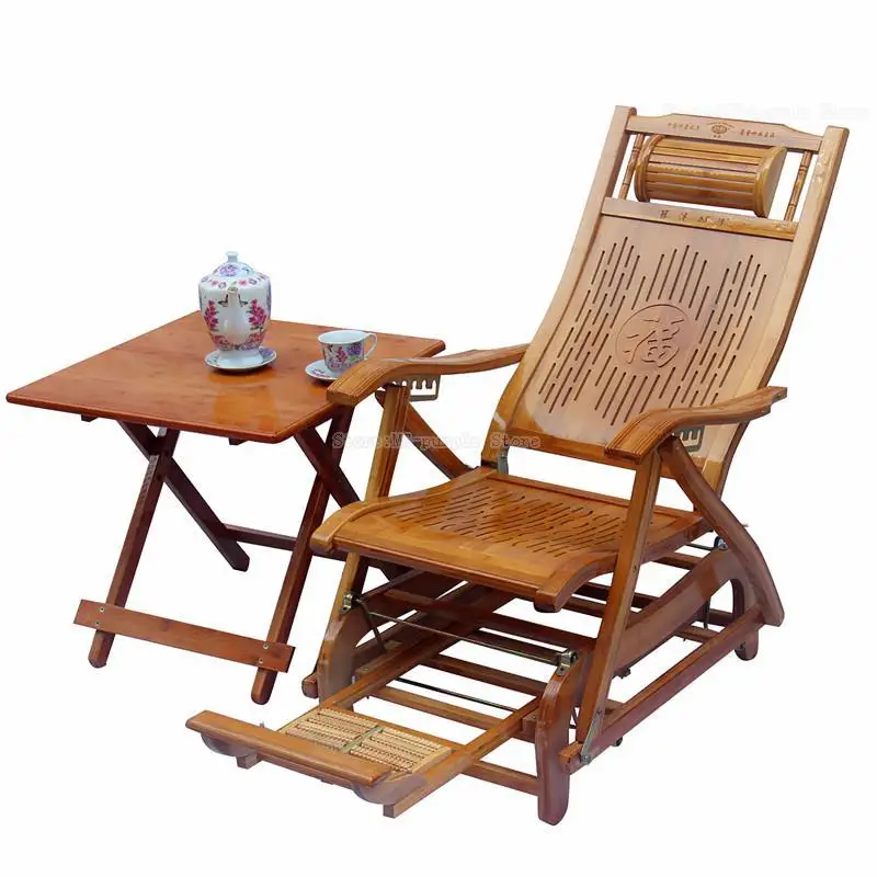 

Bamboo Rocking Chair Folding Chair Household Napping Cooling Chair Old People Leisure Easy Chair