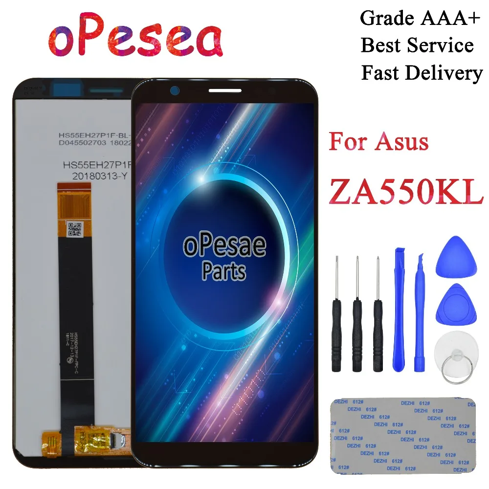 

oPesea 5.5'' For Asus ZenFone Live L1 ZA550KL X00RD LCD Display Panel Touch Screen Digitizer Glass Sensor Assembly Replacement