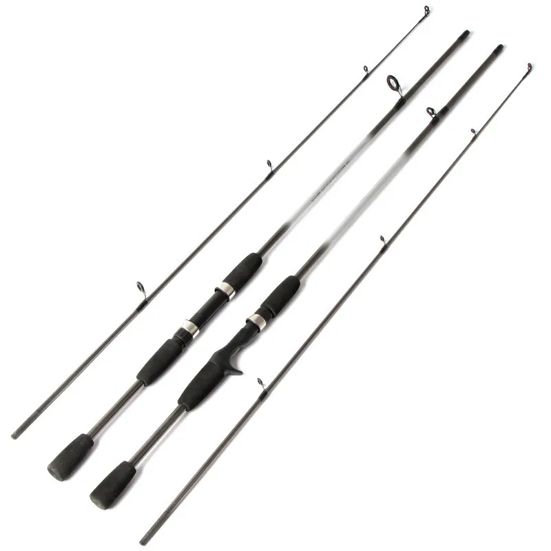 

Ultralight 1.8M 2 Section Fishing Rod Carbon Fiber Glass M Power Lure Weight:3-21g Portable Casting Spinning Lure Fishing Rod