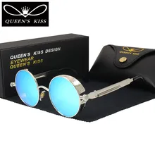 Gothic Steampunk Women Sunglasses Coating Mirrored Sunglasses Round Circle Sun glasses Retro Vintage Gafas Masculino Sol