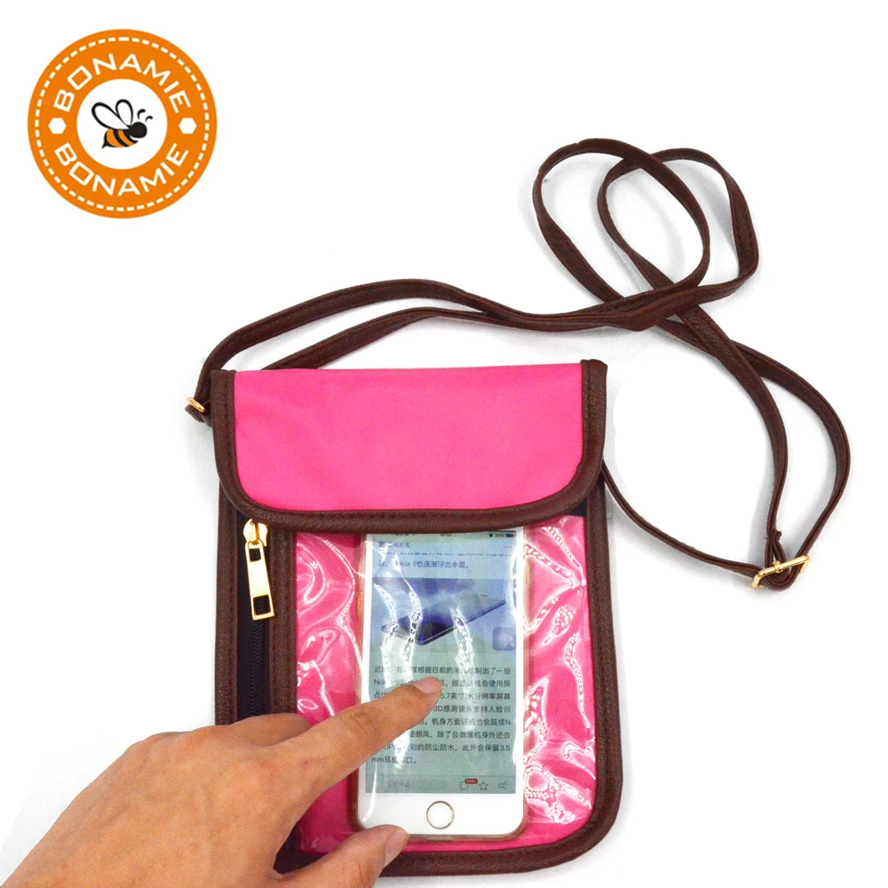 BONAMIE Brand Women Touch Screen Cell Phone Crossbody Bags Beach Bag Nylon Hobos Fashion Female Colorful Shoulder RFID |