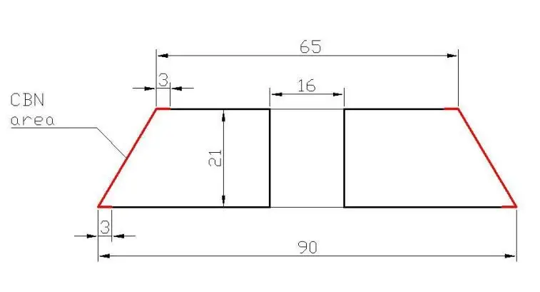 CBN grinding wheel drawing