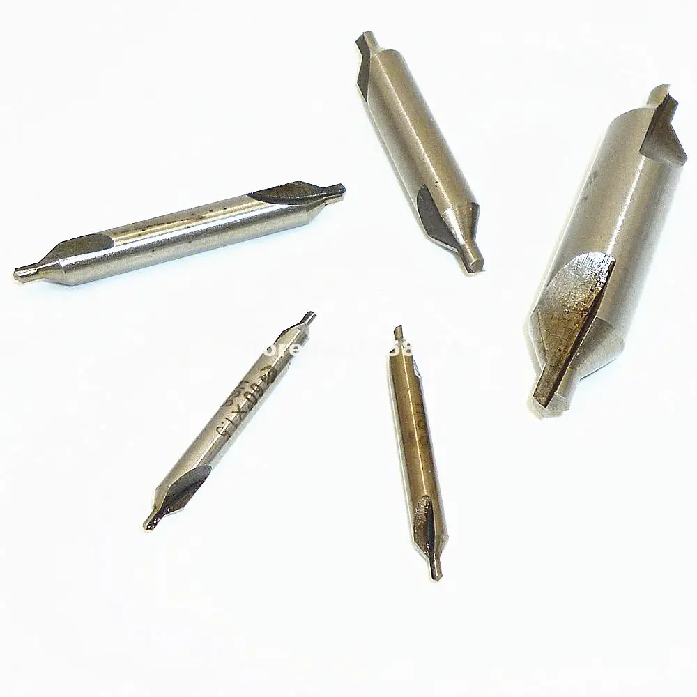 5pc Metric HSS 60 Degree Center Drills Combined Countersinks Angle Bit