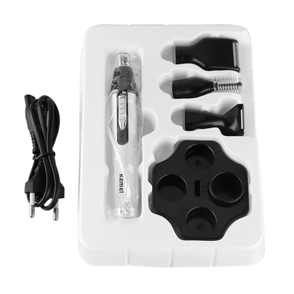 

Kemei 4 in 1 Professional Men's Eyes Hair Nose Hair Electric Trimmer Painless Women Cut Eyebrows Beard Hair Cutting Hair Shaver