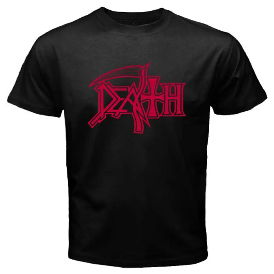 Новый Death Metal рок-группа логотип Для мужчин черный панк топы | Мужская одежда