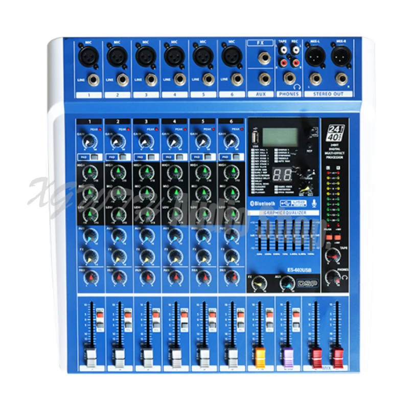 6 Channel Bluetooth Mixer 24 Bit DSP Digital