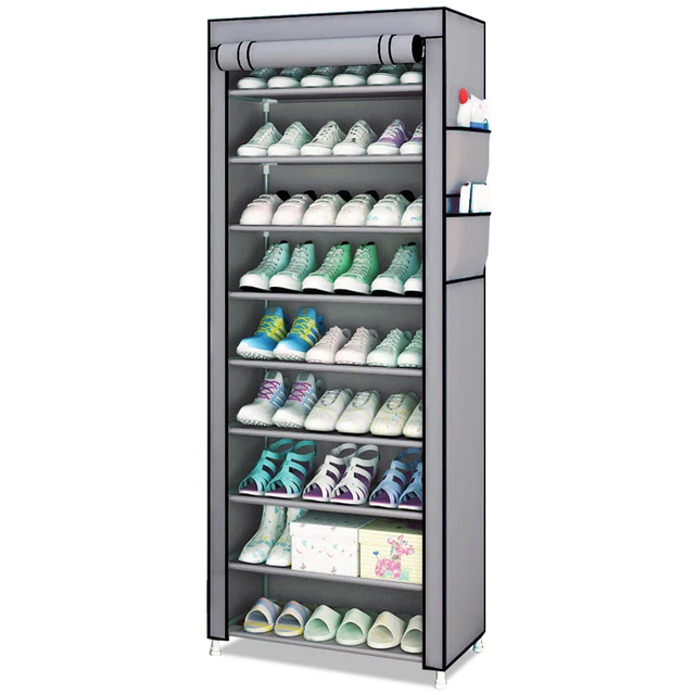 Simple Shoe Cabinet Nonwoven Rack Dust Proof Shelf Home Simple Shoe Cabinet Nonwoven Rack Dust Proof Shelf Home Dorm Thickening Height Combination Storage Organizer