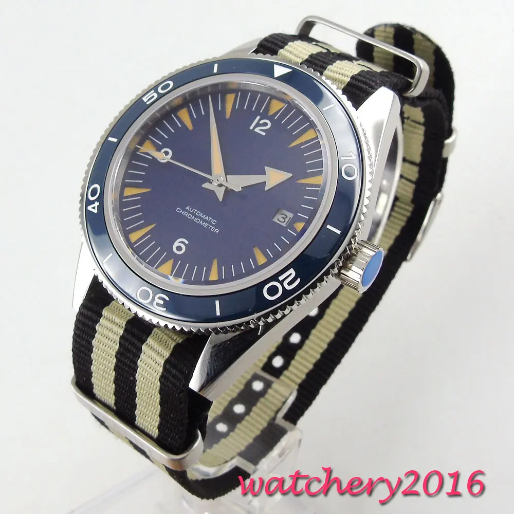 

relogio masculino Debert Watch Men Military Automatic Watch Mens Watches Top Brand Nylon Miyota Sterile Wristwatch Date Clock
